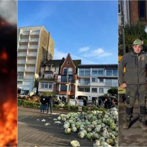 Γαλλία: Οι αγρότες έφτασαν έξω από το εξοχικό του Μακρόν - Πέταξαν κοπριά και λαχανικά στην πόρτα του