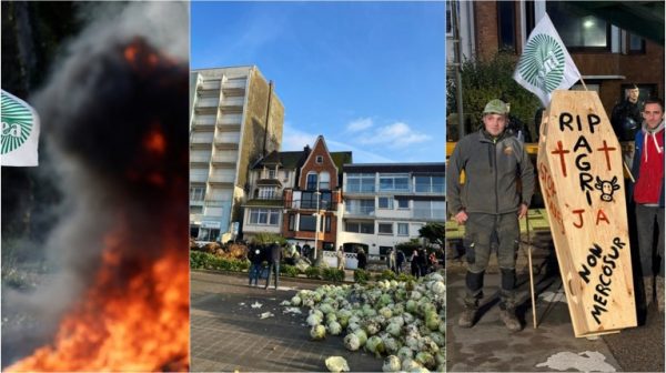 Γαλλία: Οι αγρότες έφτασαν έξω από το εξοχικό του Μακρόν - Πέταξαν κοπριά και λαχανικά στην πόρτα του