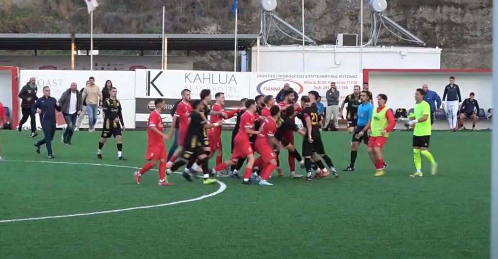 Επεισόδια σε αγώνα στην Κρήτη: Ο προπονητής του Εργοτέλης, Ηλίας Κώτσιος, κουτούλησε αντίπαλο παίκτη και αποβλήθηκε