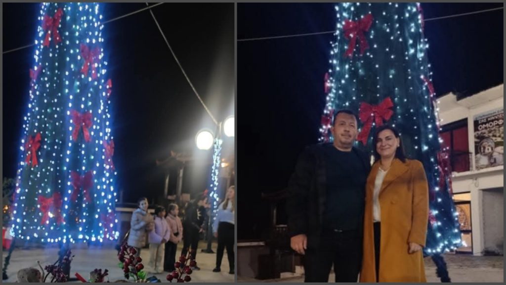 Φωταγωγήθηκε το Χριστουγεννιάτικο δέντρο στο Ζέλι
