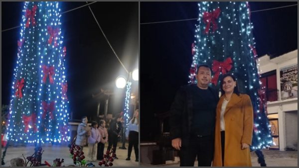 Φωταγωγήθηκε το Χριστουγεννιάτικο δέντρο στο Ζέλι