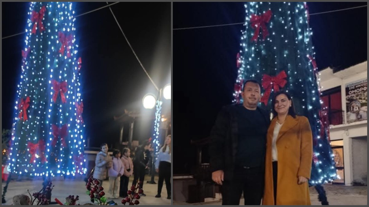 Φωταγωγήθηκε το Χριστουγεννιάτικο δέντρο στο Ζέλι