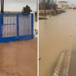 Μαθητές εγκλωβίστηκαν σε σχολείο στον Έβρο λόγω σφοδρής πλημμύρας από την κακοκαιρία