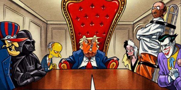 Ο Guardian με γελοιογραφία χλευάζει το «Συμβούλιο Ειρήνης» του Τραμπ -Οι διάσημοι «κακοί» που τον πλαισιώνουν