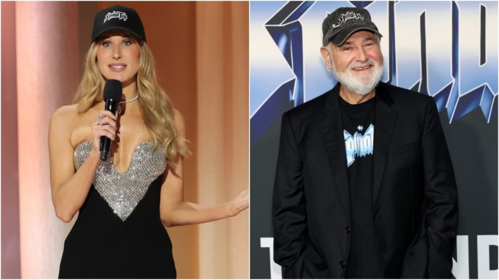 Η Νίκι Γκλέιζερ τίμησε τον Ρομπ Ράινερ στις Χρυσές Σφαίρες βάζοντας ένα καπέλο που φορούσε και ο ίδιος