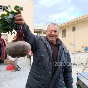 Χανιώτης παραγωγός έβγαλε παντζάρι γίγας!