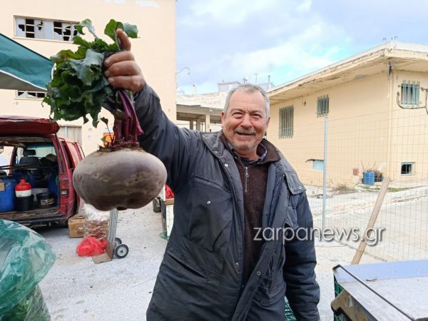 Χανιώτης παραγωγός έβγαλε παντζάρι γίγας!