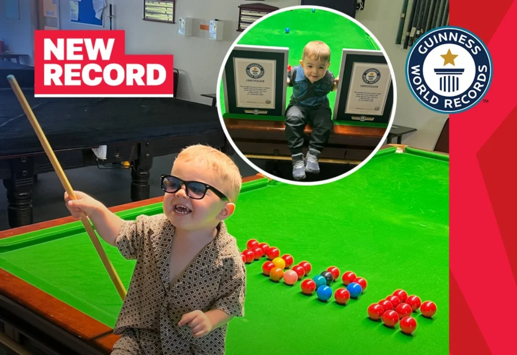 Παιδί 2 ετών κατέρριψε δύο παγκόσμια ρεκόρ Γκίνες στο μπιλιάρδο