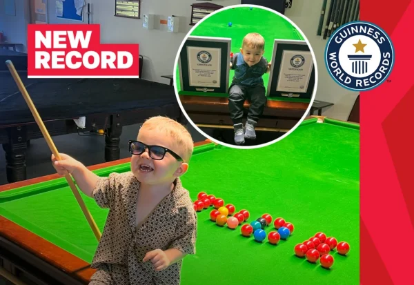 Παιδί 2 ετών κατέρριψε δύο παγκόσμια ρεκόρ Γκίνες στο μπιλιάρδο
