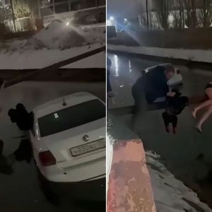 Παιδί εγκλωβίστηκε σε βυθιζόμενο ταξί στη Ρωσία και σώθηκε από «ήρωες» παρευρισκόμενους – Καρέ καρέ η δραματική διάσωση