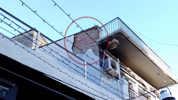 Λαμία: Πτώση σοβάδων σε κεντρικό δρόμο της πόλης