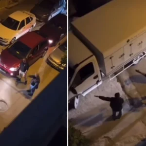 Ελληνάρας έκλεισε το δρόμο για να πάρει σουβλάκια: Τελικά χόρτασε... μπινελίκια (video)