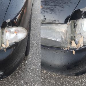 Ψάχνει τον άνθρωπο που της χτύπησε το αυτοκίνητο