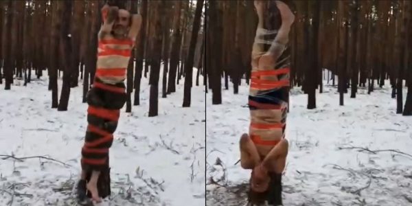 Φρικτά βασανιστήρια Ρώσων σε στρατιώτες στο μέτωπο της Ουκρανίας -Τους έδεσαν ημίγυμνους στα δέντρα στο χιόνι