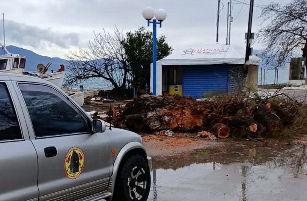 Με ένταση χτύπησε η κακοκαιρία την Εύβοια