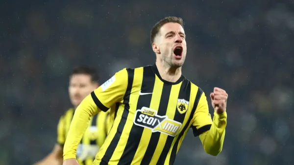 ΑΕΚ – Ολυμπιακός: Το γκολ του Βάργκα για το 1-0 στο ντέρμπι της Super League