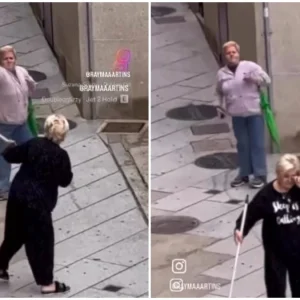 «The Epic Battle»: Γιαγιάδες «μονομαχούν» στη μέση του δρόμου με σκούπα και σπρέι (ΒΙΝΤΕΟ)