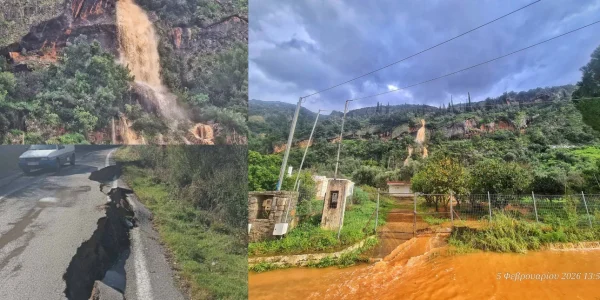 Κακοκαιρία στη Μεσσηνία: Πλημμύρες, κατολισθήσεις και δρόμοι κλειστοί - Πάνω από 70 τόνοι νερού ανά στρέμμα (ΦΩΤΟ - ΒΙΝΤΕΟ)