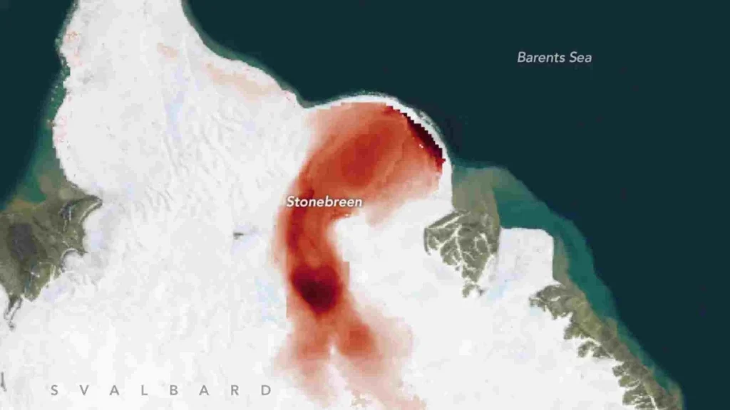 Επιστήμονες της NASA ανακάλυψαν μια «κόκκινη καρδιά» σε παγετώνα της Νορβηγίας (ΒΙΝΤΕΟ)