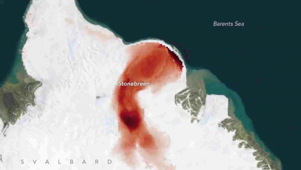 Επιστήμονες της NASA ανακάλυψαν μια «κόκκινη καρδιά» σε παγετώνα της Νορβηγίας (ΒΙΝΤΕΟ)