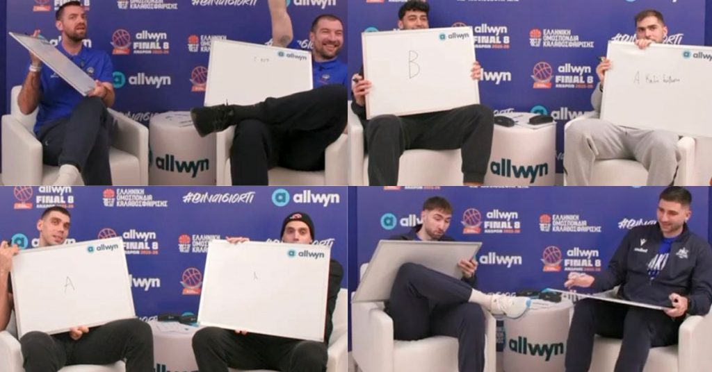 Προθέρμανση με κρητικό challenge για τους παίκτες του Allwyn Final 8 (BINTEO)