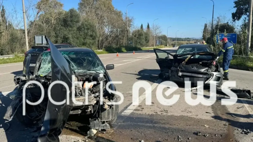 Τροχαίο στον Πύργο: Σφοδρή μετωπική σύγκρουση αυτοκινήτων – 4 τραυματίες, ένας σε σοβαρή κατάσταση