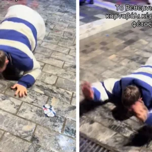 Καρναβαλιστής στο Ρέθυμνο έγινε viral κάνοντας το "σκουλήκι" στη μέση του δρόμου