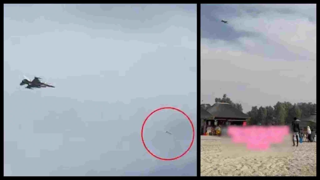 Συγκλονιστικό βίντεο από τη Μέση Ανατολή: Η στιγμή που F-16 των ΗΑΕ καταδιώκει ιρανικό drone πάνω από παραλία στο Ντουμπάι