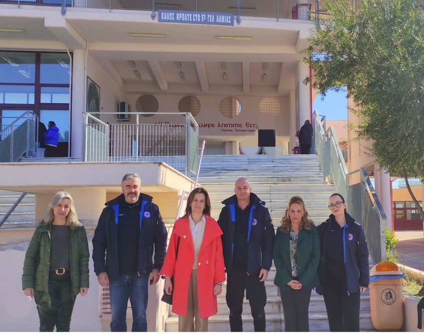 Ενημερωτική δράση για τους μαθητές του 5ου ΓΕΛ Λαμίας από το Τμήμα Πολιτικής Προστασίας του Δήμου Λαμιέων