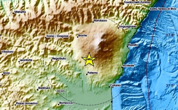 Σεισμός 4,5 Ρίχτερ στην Κατάνια της Σικελίας