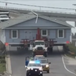 Απίστευτες εικόνες: Μετέφεραν ολόκληρο σπίτι σε αυτοκινητόδρομο και προκλήθηκε πρωτοφανές μποτιλιάρισμα (BINTEO)