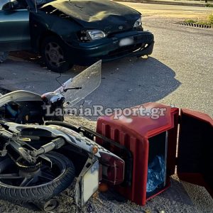 Λαμία: Τροχαίο με τραυματισμό νεαρού ντελιβερά