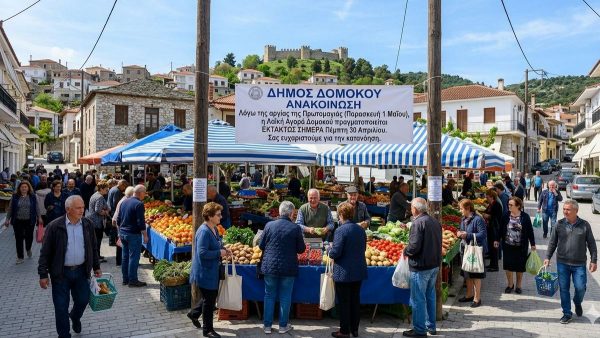 Αύριο η λαϊκή αγορά στο Δομοκό