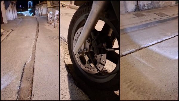 Λαμία: Δρόμοι παγίδες από τις εργασίες οπτικών ινών (ΒΙΝΤΕΟ)