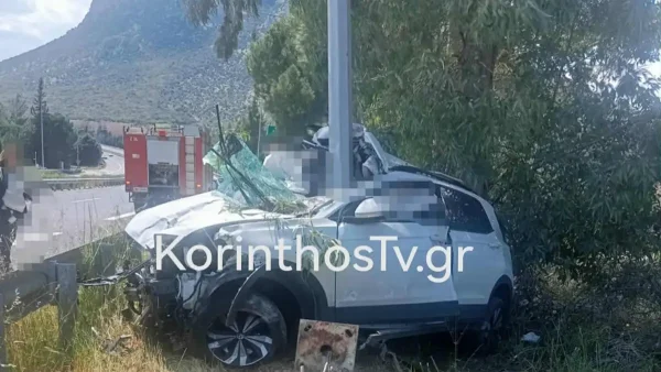 Νεμέα: Τροχαίο με νεκρή οδηγό, το αυτοκίνητό της «καρφώθηκε» σε κολόνα