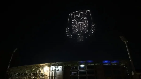 ΠΑΟΚ: Το drone show πάνω από την Τούμπα για τα 100 χρόνια του «δικεφάλου του βορρά»