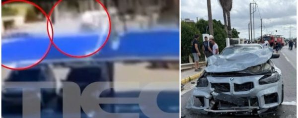 Ρόδος: Καρέ καρέ το σοκαριστικό τροχαίο δυστύχημα - Η στιγμή που αναποδογυρίζει το ΙΧ μητέρας και κόρης