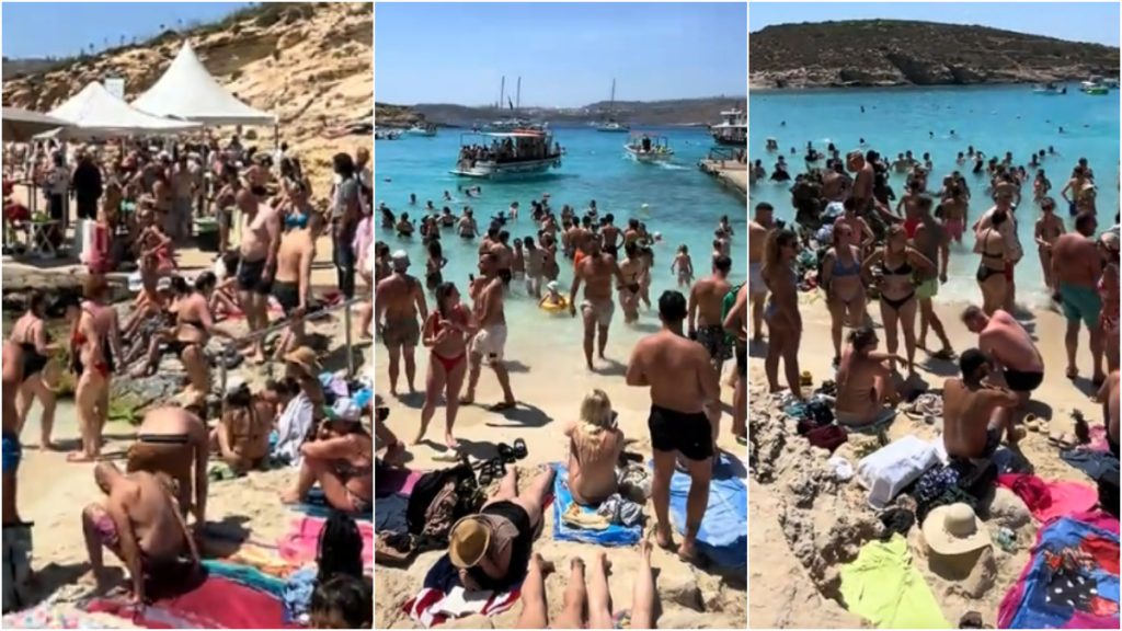 «Βουλιάζει» από τουρίστες η Μάλτα: Ακραίες εικόνες συνωστισμού σε παραλίες και περπάτημα σε σοκάκια μετ' εμποδίων, δείτε βίντεο