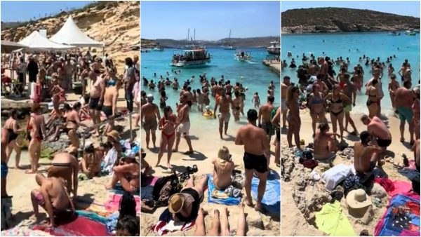«Βουλιάζει» από τουρίστες η Μάλτα: Ακραίες εικόνες συνωστισμού σε παραλίες και περπάτημα σε σοκάκια μετ' εμποδίων, δείτε βίντεο