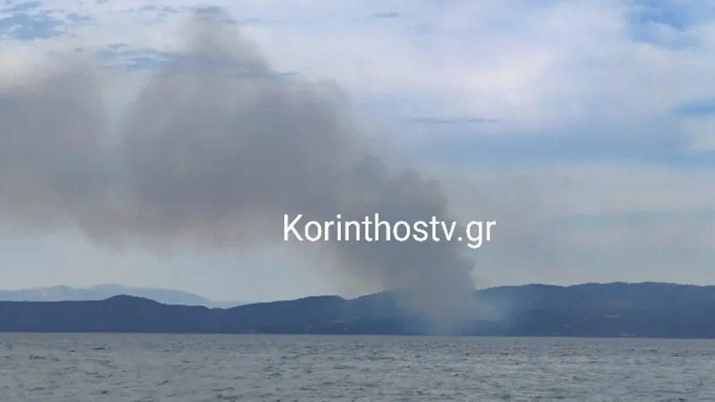 Πυρκαγιά στην Κορινθία: Καίει σε δασική έκταση στη Σκαλωσιά