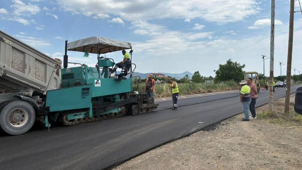 Συνεχίζονται οι εργασίες αποκατάστασης στην ε.ο. Λαμίας - Καρπενησίου στον κόμβο Λουτρών Υπάτης
