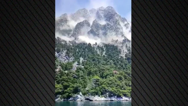 Κατολίσθηση στο όρος Καντήλι της βόρειας Εύβοιας από τον σεισμό των 5,2 Ρίχτερ, δείτε βίντεο