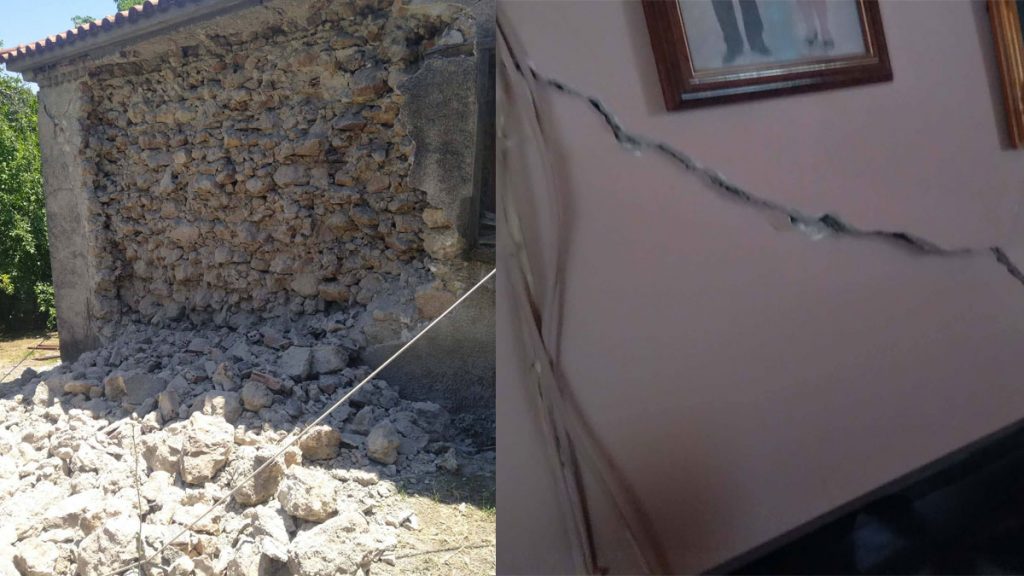 Μετρούν πληγές στην Εύβοια και στην ευρύτερη περιοχή από τους ισχυρούς σεισμούς