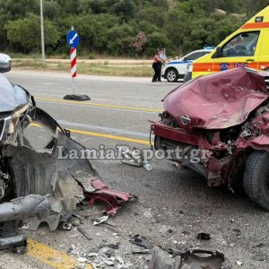 Σοβαρό τροχαίο με δύο τραυματίες στις Θερμοπύλες (ΒΙΝΤΕΟ-ΦΩΤΟ)