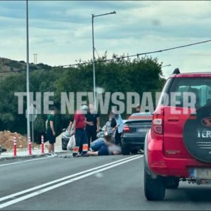 Τροχαίο με τραυματισμό δικυκλιστή στις Αλυκές Βόλου