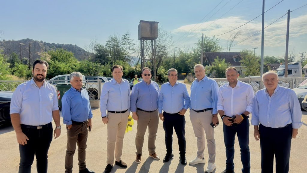 Υποδοχή Αντιπροέδρου της Κυβέρνησης για την αυτοψία στα έργα υποδομής στην περιοχή Δομοκού