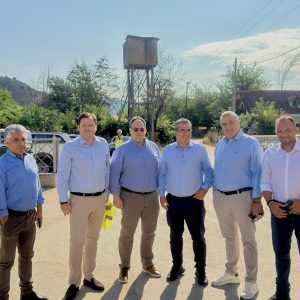 Υποδοχή Αντιπροέδρου της Κυβέρνησης για την αυτοψία στα έργα υποδομής στην περιοχή Δομοκού