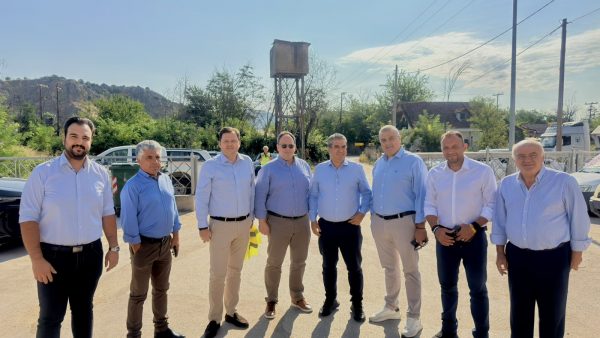 Υποδοχή Αντιπροέδρου της Κυβέρνησης για την αυτοψία στα έργα υποδομής στην περιοχή Δομοκού