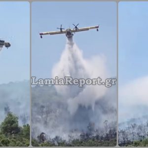 Υπό έλεγχο η πυρκαγιά που εκδηλώθηκε στη Φθιώτιδα το μεσημέρι - Δείτε εικόνες από την κατάσβεση - ΒΙΝΤΕΟ