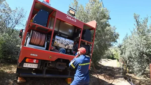 Πυρκαγιά στο Μακρυχώρι Λάρισας: Επίγειες δυνάμεις στο σημείο